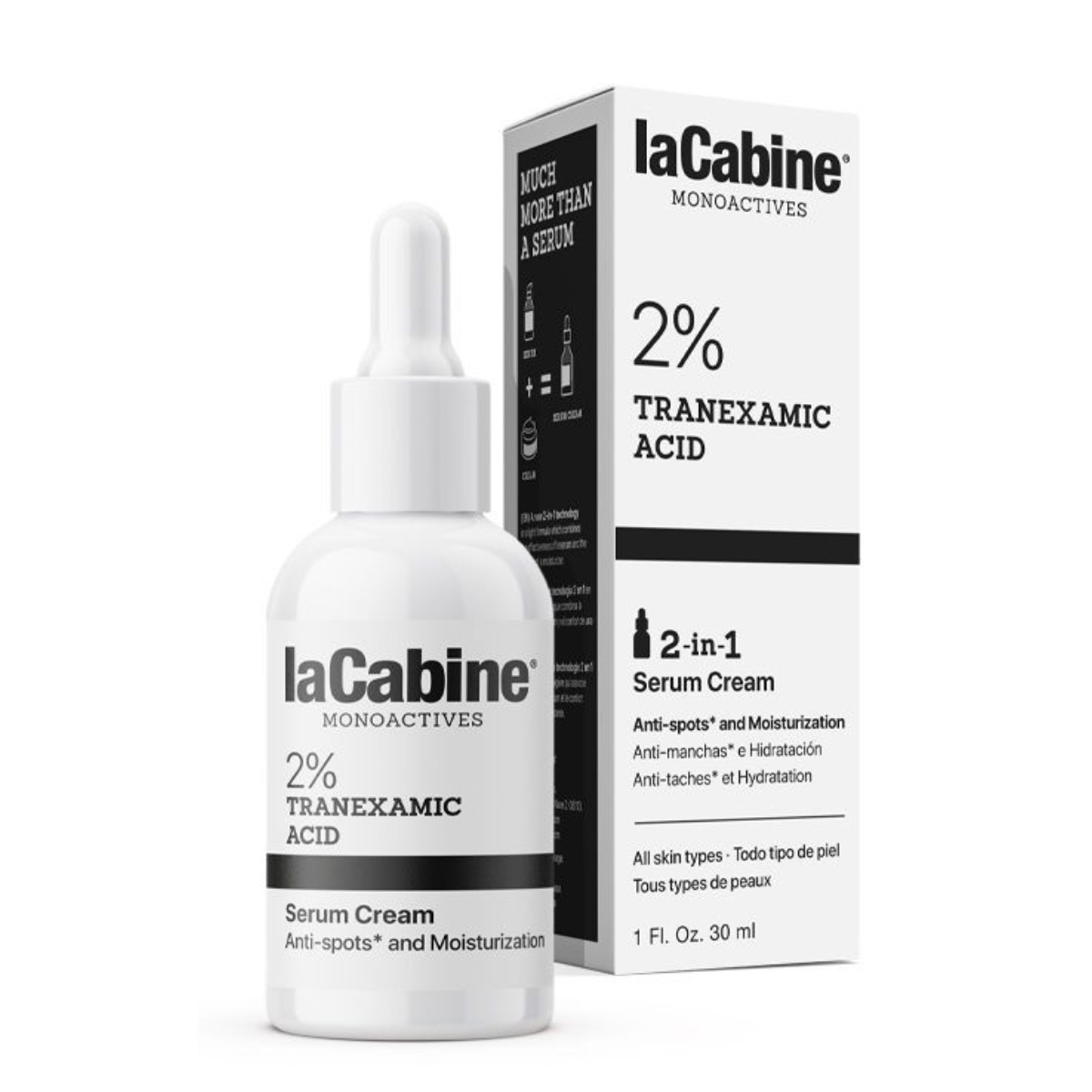 Sérum crema 2 en 1 con 2% de ácido tranexámico