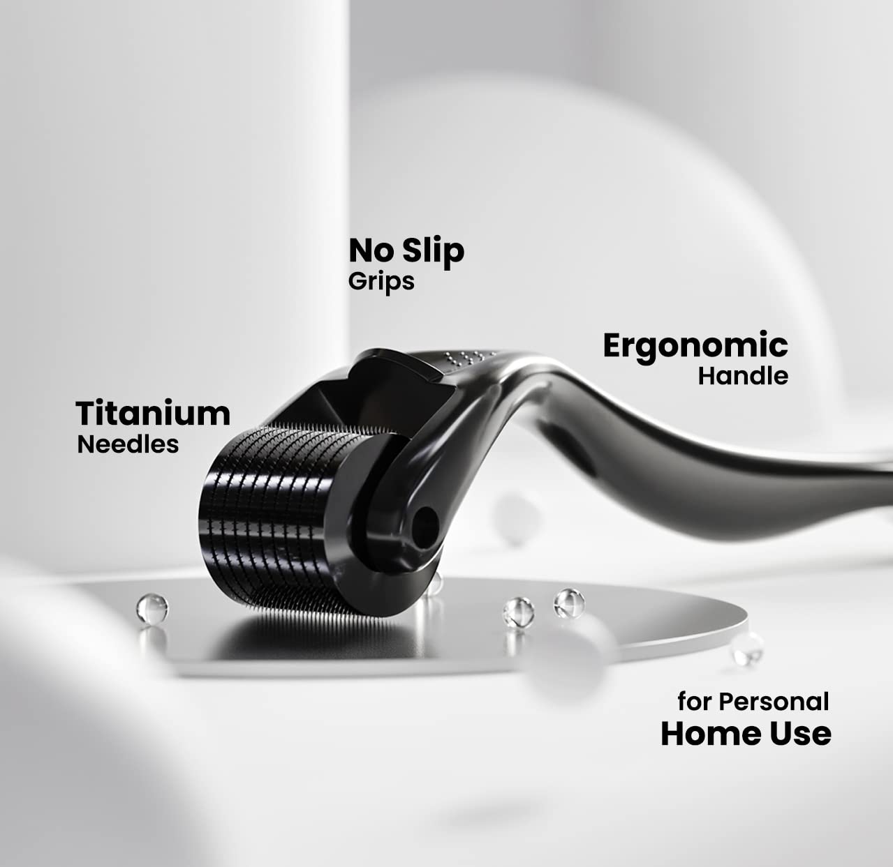 Derma roller: rodillo para estimular el crecimiento de barba y cabello 0.5mm