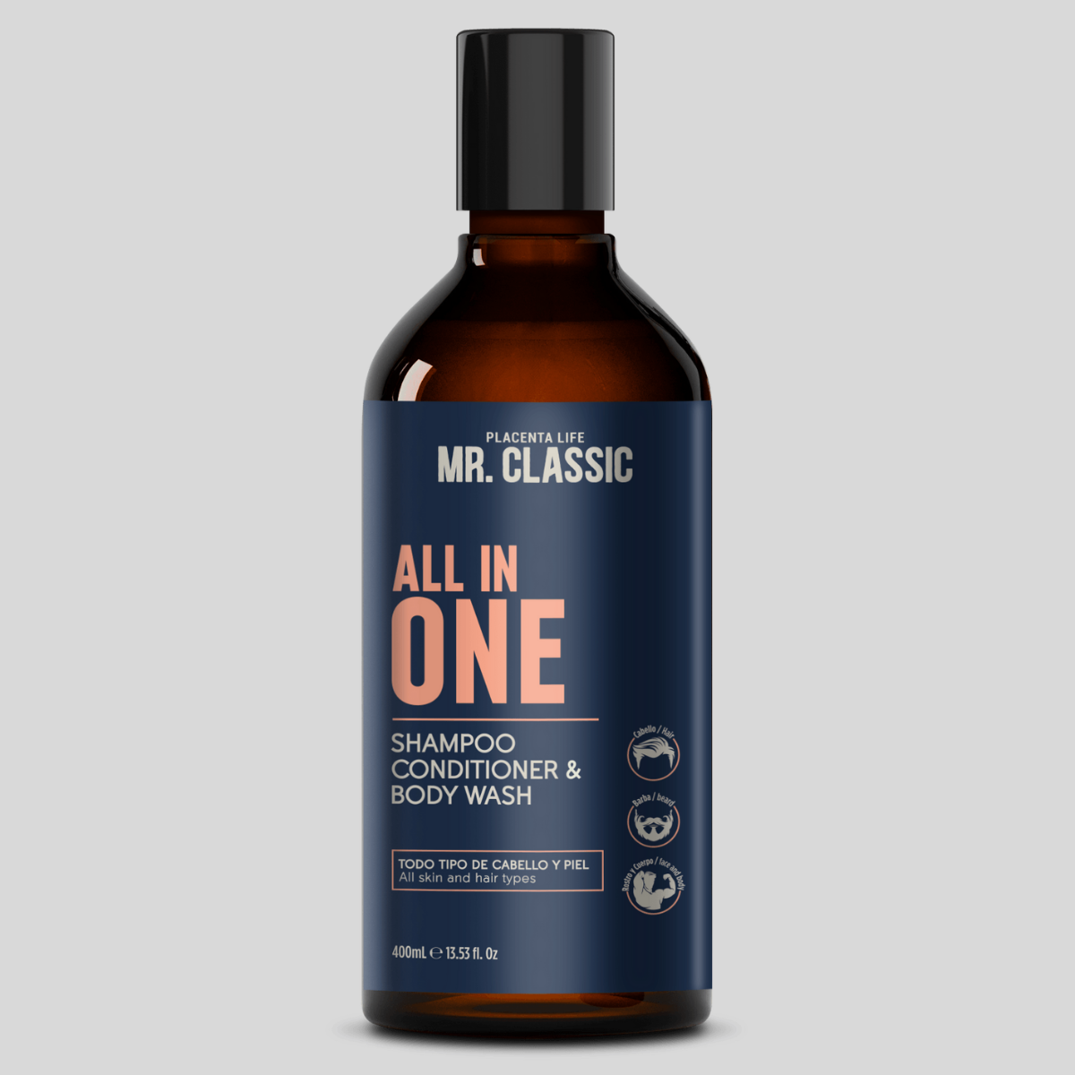 All in one - shampoo, acondicionador, lavado corporal
