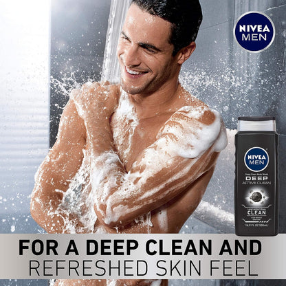 Nivea men clean deep - kit de cuidado de la piel de 4 piezas