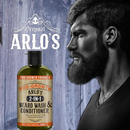 Shampoo y acondicionador para barba formula pro crecimiento