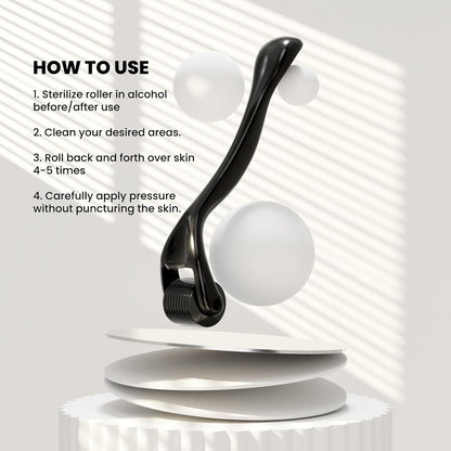 Derma roller: rodillo para estimular el crecimiento de barba y cabello 0.5mm