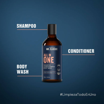 All in one - shampoo, acondicionador, lavado corporal