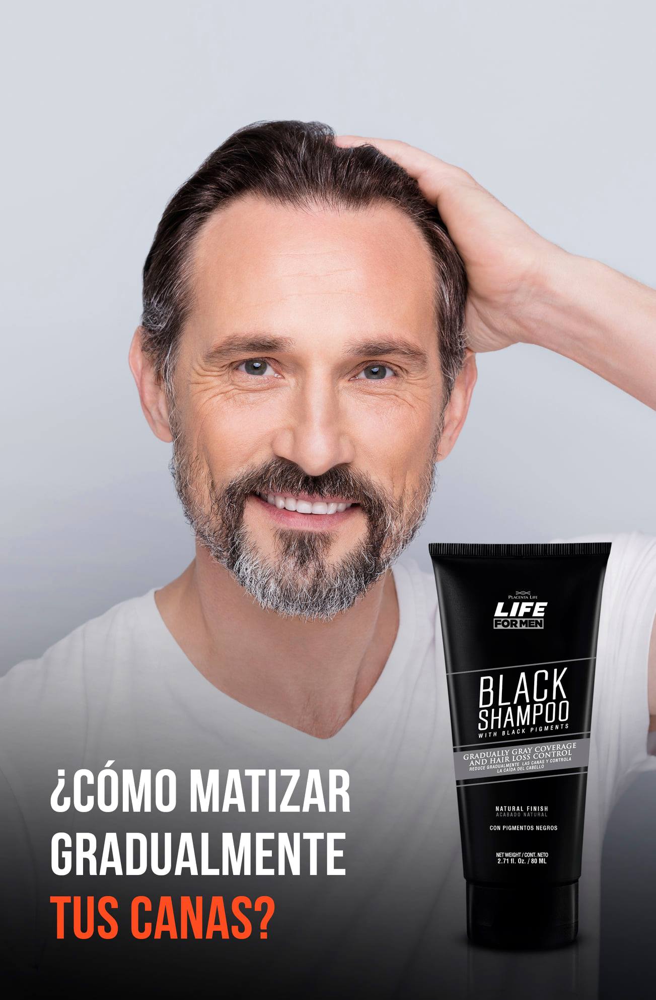 Black shampoo cubre canas