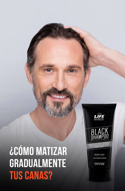 Black shampoo cubre canas