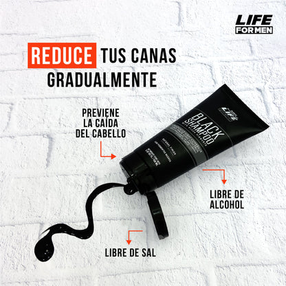 Black shampoo cubre canas
