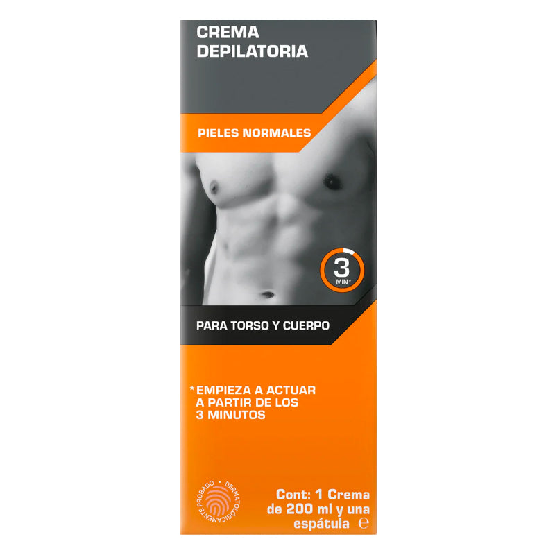 Crema depilatoria corporal para hombre